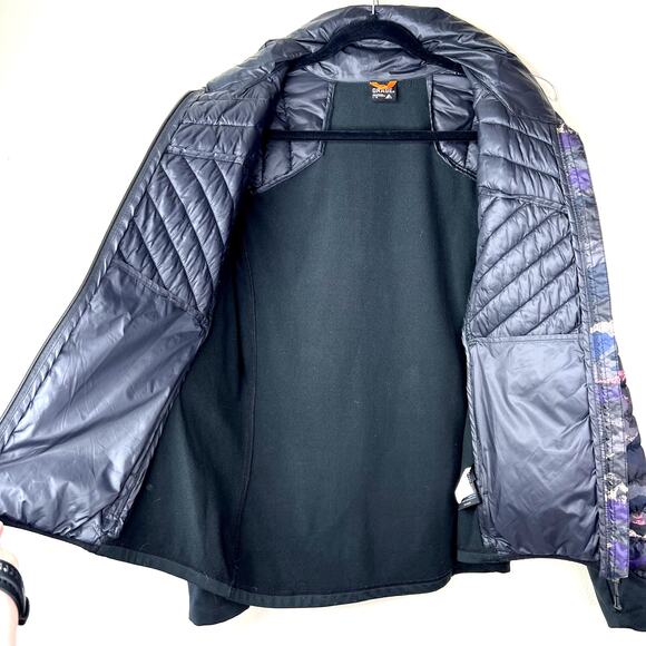 ORAGE Phoenix Jacket Quilted Puffer Full Zip Printed High Collar LARGE Ski Layer - Picture 6 of 8